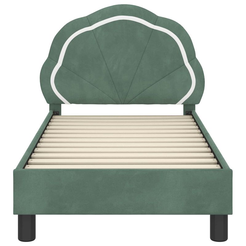 Casa si Gradina - Mobilier - Paturi si accesorii - Paturi - Cadru de pat pentru copii cu spatar Verde Marii 70 x 140 cm - Infinity.ro