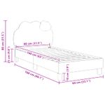 Casa si Gradina - Mobilier - Paturi si accesorii - Paturi - Cadru de pat pentru copii cu spatar albastru 80 x 160 cm PU - Infinity.ro