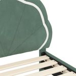 Casa si Gradina - Mobilier - Paturi si accesorii - Paturi - Cadru de pat pentru copii cu spatar Verde Marii 70 x 140 cm - Infinity.ro