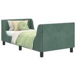 Casa si Gradina - Mobilier - Paturi si accesorii - Paturi - Cadru de pat pentru copii cu spatar Verde Marii 80 x 160 cm - Infinity.ro