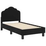 Casa si Gradina - Mobilier - Paturi si accesorii - Paturi - Cadru de pat pentru copii cu spatar Negru 70 x 140 cm Catifea - Infinity.ro