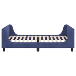 Casa si Gradina - Mobilier - Paturi si accesorii - Paturi - Cadru de pat pentru copii cu spatar Albastru Politie - Infinity.ro