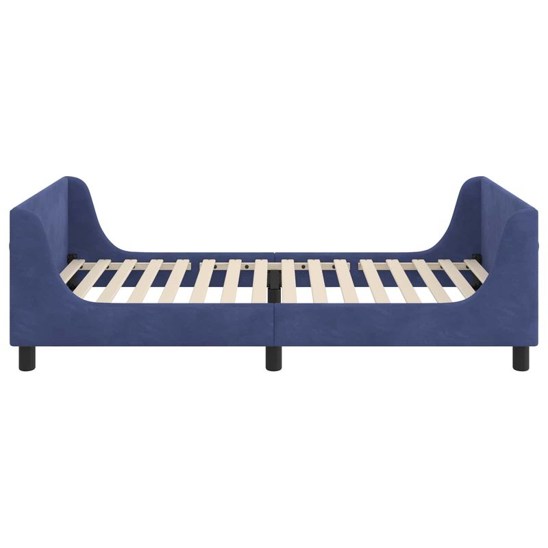 Casa si Gradina - Mobilier - Paturi si accesorii - Paturi - Cadru de pat pentru copii cu spatar Albastru Politie - Infinity.ro