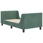Casa si Gradina - Mobilier - Paturi si accesorii - Paturi - Cadru de pat pentru copii cu spatar Verde Marii 80 x 160 cm - Infinity.ro