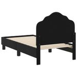 Casa si Gradina - Mobilier - Paturi si accesorii - Paturi - Cadru de pat pentru copii cu spatar Negru 70 x 140 cm Catifea - Infinity.ro