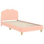 Casa si Gradina - Mobilier - Paturi si accesorii - Paturi - Cadru de pat pentru copii cu spatar Roz 90 x 200 cm - Infinity.ro