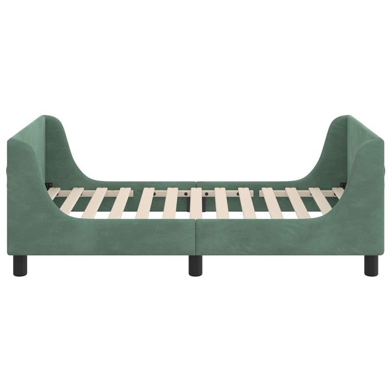 Casa si Gradina - Mobilier - Paturi si accesorii - Paturi - Cadru de pat pentru copii cu spatar Verde Marii 80 x 160 cm - Infinity.ro