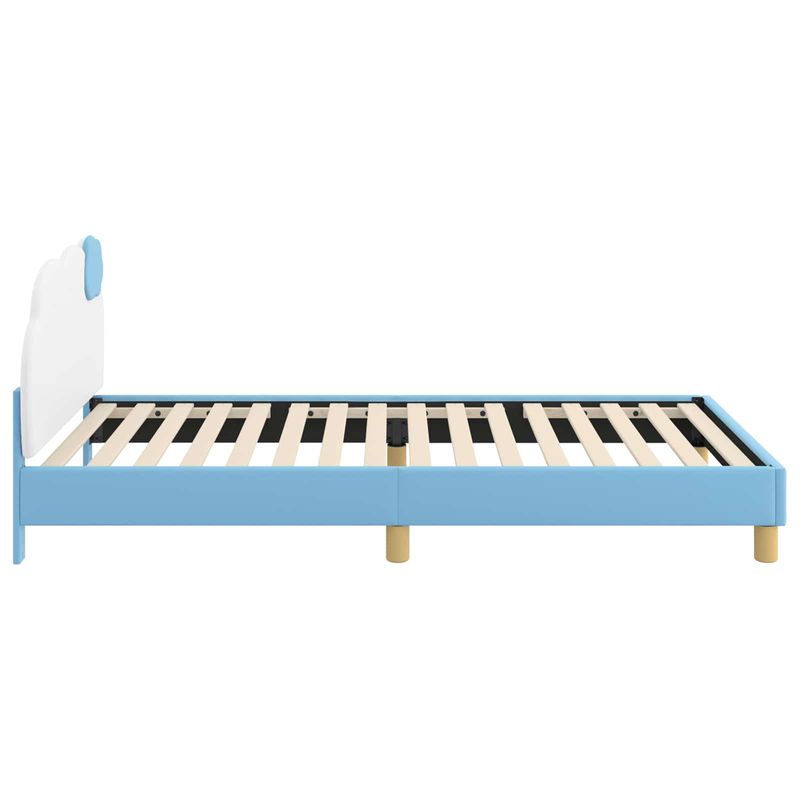 Casa si Gradina - Mobilier - Paturi si accesorii - Paturi - Cadru de pat pentru copii cu spatar albastru 90 x 200 cm PU - Infinity.ro