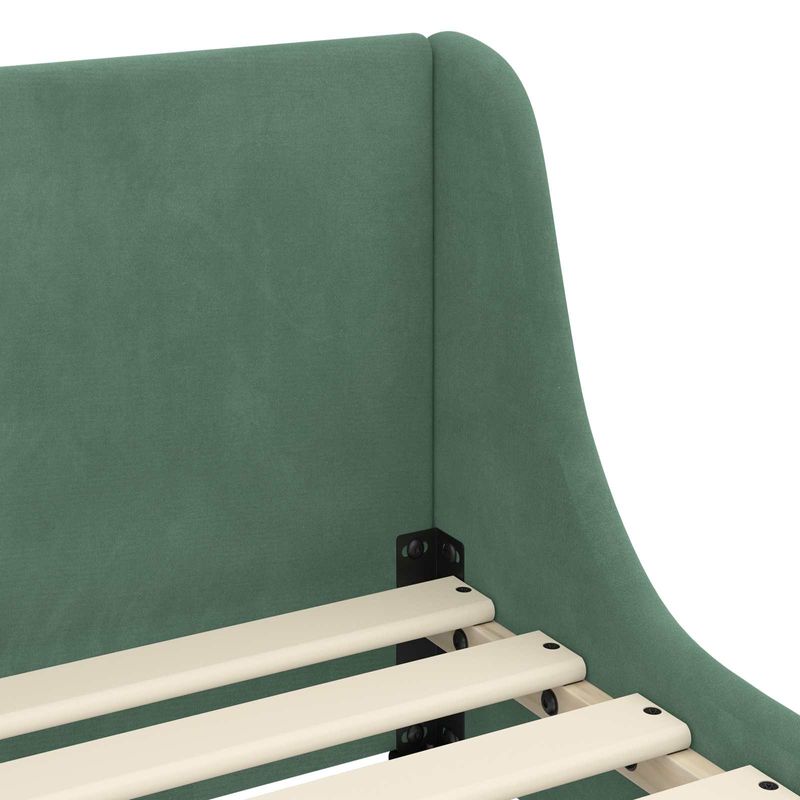 Casa si Gradina - Mobilier - Paturi si accesorii - Paturi - Cadru de pat pentru copii cu spatar Verde Marii 80 x 160 cm - Infinity.ro