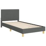 Casa si Gradina - Mobilier - Paturi si accesorii - Paturi - Cadru de pat pentru copii cu spatar Gri inchis 90 x 200 cm - Infinity.ro