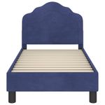 Casa si Gradina - Mobilier - Paturi si accesorii - Paturi - Cadru de pat pentru copii cu spatar Albastru Politie - Infinity.ro