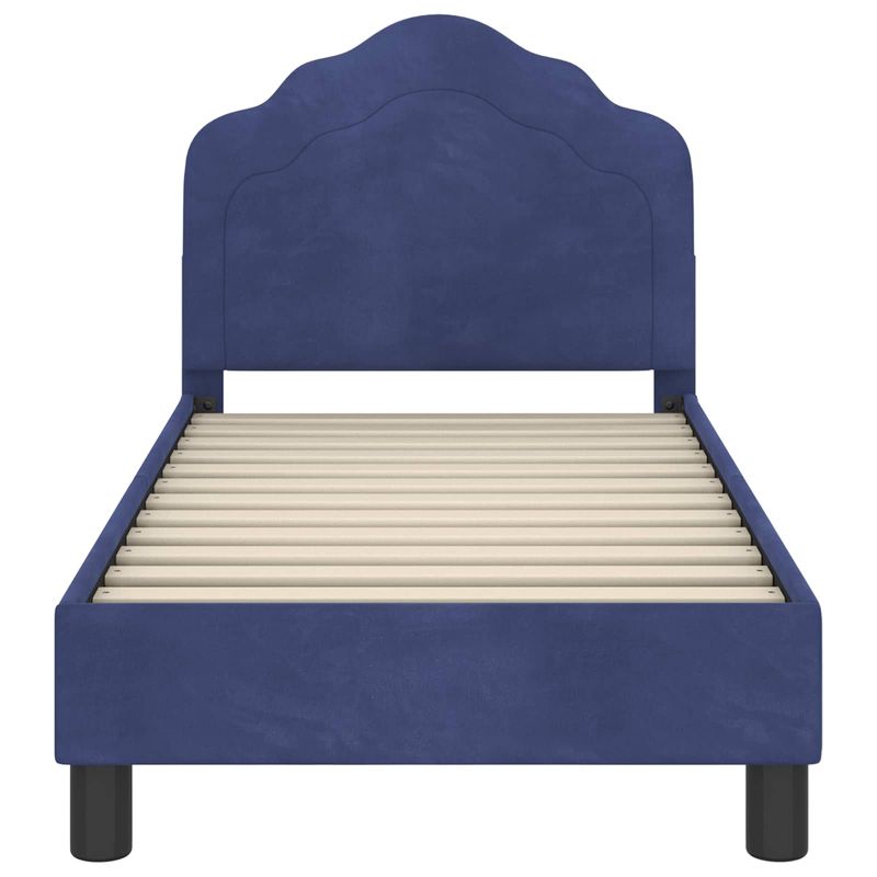 Casa si Gradina - Mobilier - Paturi si accesorii - Paturi - Cadru de pat pentru copii cu spatar Albastru Politie - Infinity.ro