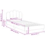 Casa si Gradina - Mobilier - Paturi si accesorii - Paturi - Cadru de pat pentru copii cu spatar Negru 80 x 200 cm tesatura - Infinity.ro