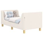 Casa si Gradina - Mobilier - Paturi si accesorii - Paturi - Cadru de pat pentru copii cu spatar Crem 70 x 140 cm - Infinity.ro