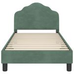 Casa si Gradina - Mobilier - Paturi si accesorii - Paturi - Cadru de pat pentru copii cu spatar Verde Marii 80 x 160 cm - Infinity.ro