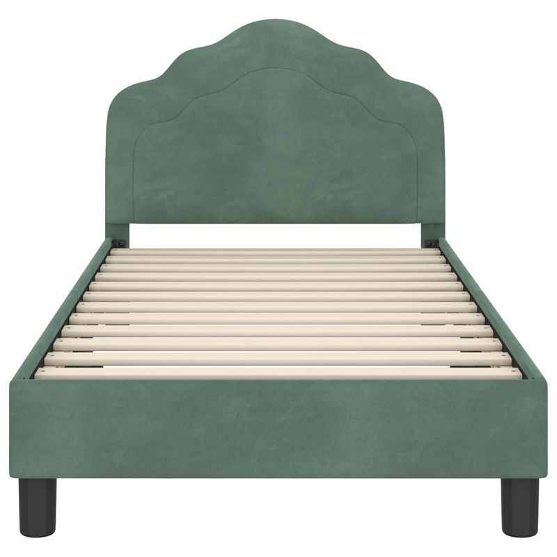 Casa si Gradina - Mobilier - Paturi si accesorii - Paturi - Cadru de pat pentru copii cu spatar Verde Marii 80 x 160 cm - Infinity.ro