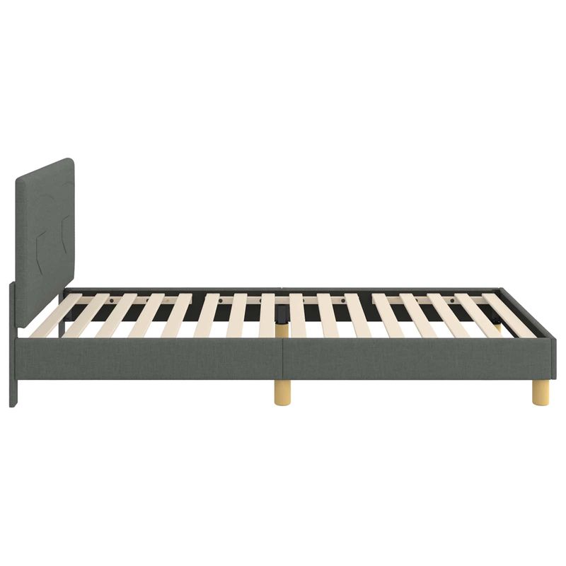 Casa si Gradina - Mobilier - Paturi si accesorii - Paturi - Cadru de pat pentru copii cu spatar Gri inchis 90 x 200 cm - Infinity.ro