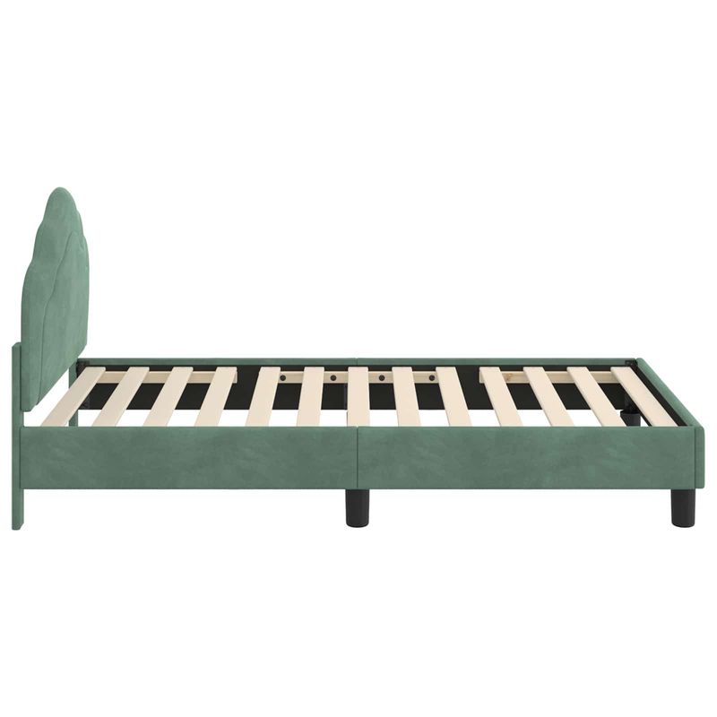 Casa si Gradina - Mobilier - Paturi si accesorii - Paturi - Cadru de pat pentru copii cu spatar Verde Marii 80 x 160 cm - Infinity.ro