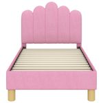 Casa si Gradina - Mobilier - Paturi si accesorii - Paturi - Cadru de pat pentru copii cu spatar Roz 70 x 140 cm tesatura - Infinity.ro