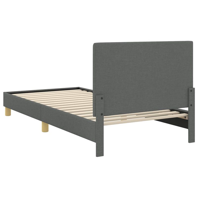 Casa si Gradina - Mobilier - Paturi si accesorii - Paturi - Cadru de pat pentru copii cu spatar Gri inchis 90 x 200 cm - Infinity.ro
