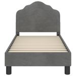 Casa si Gradina - Mobilier - Paturi si accesorii - Paturi - Cadru de pat pentru copii cu spatar Gri inchis 70 x 140 cm - Infinity.ro