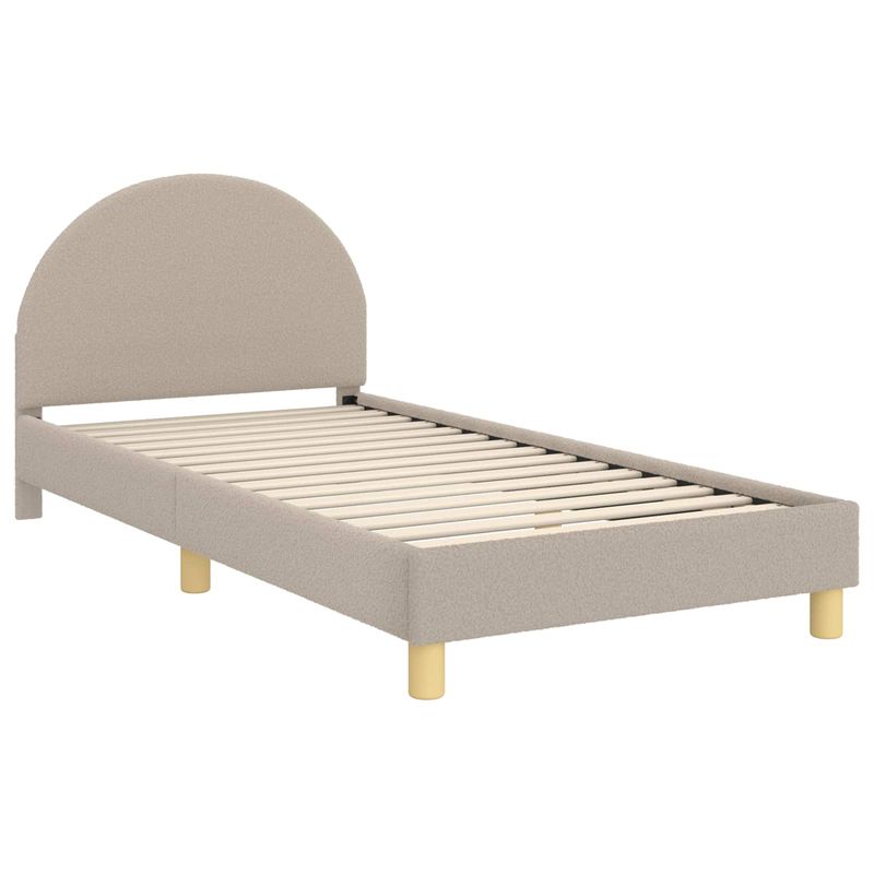 Casa si Gradina - Mobilier - Paturi si accesorii - Paturi - Cadru de pat pentru copii cu spatar Gri deschis 80 x 200 cm - Infinity.ro