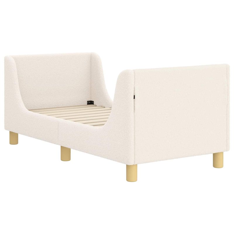 Casa si Gradina - Mobilier - Paturi si accesorii - Paturi - Cadru de pat pentru copii cu spatar Crem 70 x 140 cm - Infinity.ro