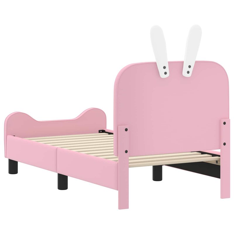 Casa si Gradina - Mobilier - Paturi si accesorii - Paturi - Cadru de pat pentru copii cu spatar Roz 70 x 140 cm PU - Infinity.ro