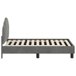 Casa si Gradina - Mobilier - Paturi si accesorii - Paturi - Cadru de pat pentru copii cu spatar Gri inchis 70 x 140 cm - Infinity.ro