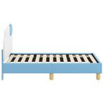 Casa si Gradina - Mobilier - Paturi si accesorii - Paturi - Cadru de pat pentru copii cu spatar albastru 70 x 140 cm PU - Infinity.ro