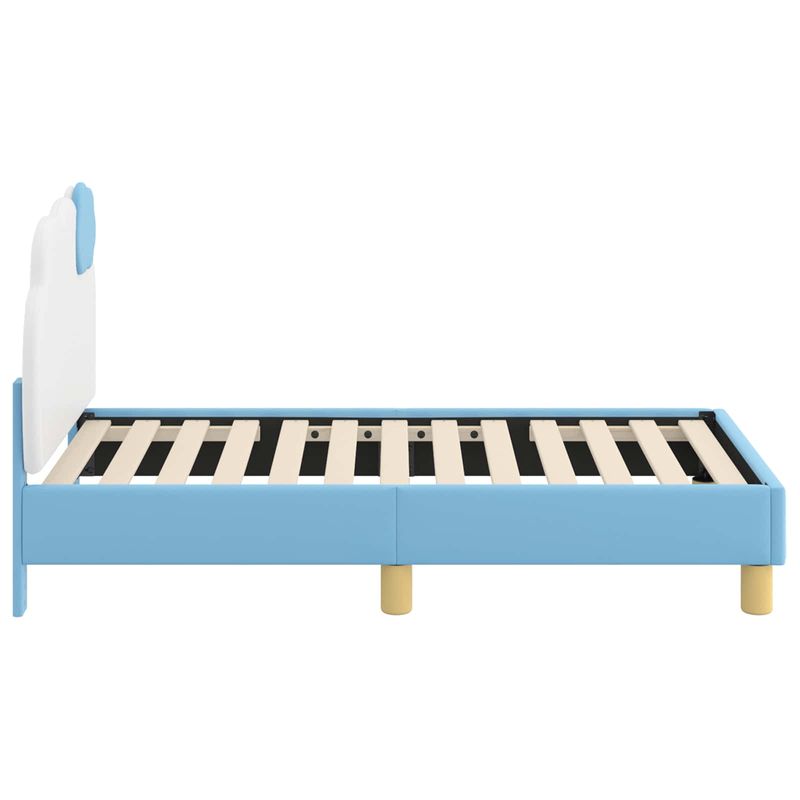 Casa si Gradina - Mobilier - Paturi si accesorii - Paturi - Cadru de pat pentru copii cu spatar albastru 70 x 140 cm PU - Infinity.ro