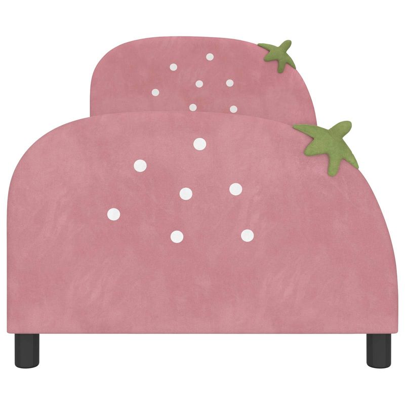 Casa si Gradina - Mobilier - Paturi si accesorii - Paturi - Cadru de pat pentru copii cu spatar Roz 90 x 200 cm Catifea - Infinity.ro