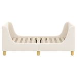 Casa si Gradina - Mobilier - Paturi si accesorii - Paturi - Cadru de pat pentru copii cu spatar Crem 70 x 140 cm - Infinity.ro
