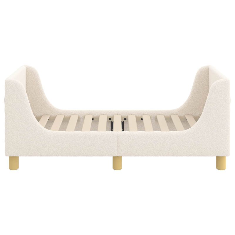 Casa si Gradina - Mobilier - Paturi si accesorii - Paturi - Cadru de pat pentru copii cu spatar Crem 70 x 140 cm - Infinity.ro