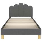 Casa si Gradina - Mobilier - Paturi si accesorii - Paturi - Cadru de pat pentru copii cu spatar Gri inchis 90 x 190 cm - Infinity.ro