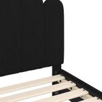 Casa si Gradina - Mobilier - Paturi si accesorii - Paturi - Cadru de pat pentru copii cu spatar Negru 70 x 140 cm tesatura - Infinity.ro