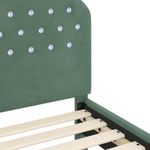 Casa si Gradina - Mobilier - Paturi si accesorii - Paturi - Cadru de pat pentru copii cu spatar Verde Marii 70 x 140 cm - Infinity.ro