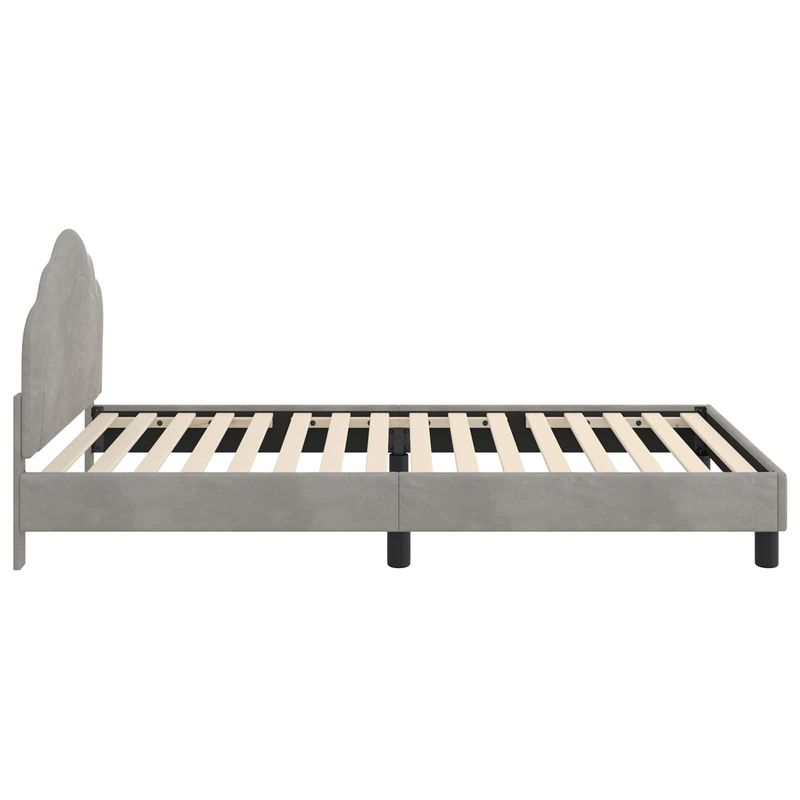 Casa si Gradina - Mobilier - Paturi si accesorii - Paturi - Cadru de pat pentru copii cu spatar Gri deschis 80 x 200 cm - Infinity.ro