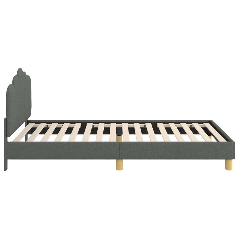 Casa si Gradina - Mobilier - Paturi si accesorii - Paturi - Cadru de pat pentru copii cu spatar Gri inchis 90 x 190 cm - Infinity.ro