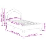 Casa si Gradina - Mobilier - Paturi si accesorii - Paturi - Cadru de pat pentru copii cu spatar Verde Marii 80 x 160 cm - Infinity.ro