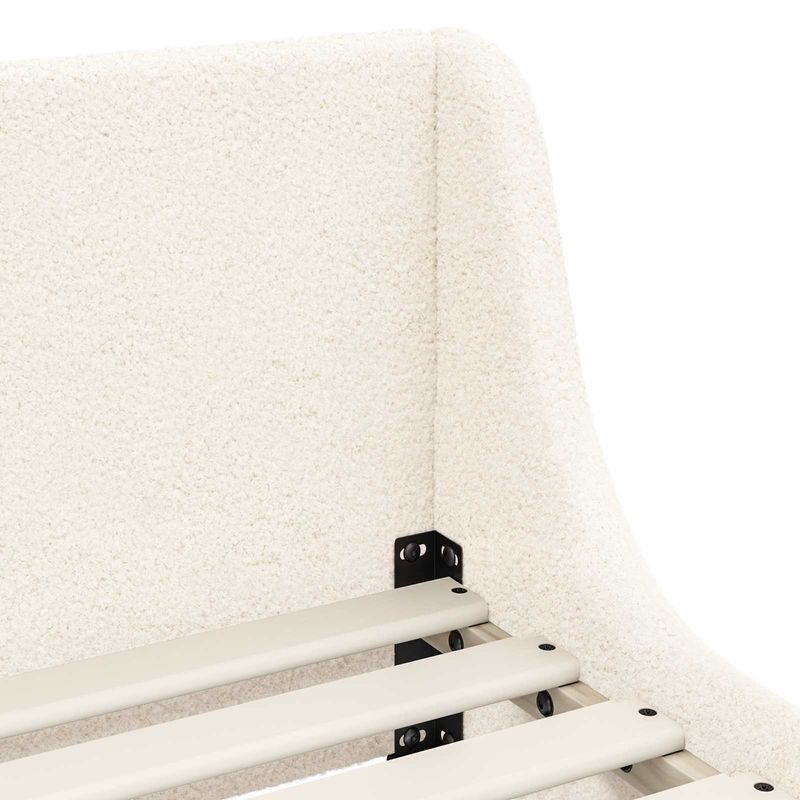 Casa si Gradina - Mobilier - Paturi si accesorii - Paturi - Cadru de pat pentru copii cu spatar Crem 70 x 140 cm - Infinity.ro