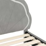 Casa si Gradina - Mobilier - Paturi si accesorii - Paturi - Cadru de pat pentru copii cu spatar Gri deschis 80 x 160 cm - Infinity.ro