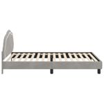 Casa si Gradina - Mobilier - Paturi si accesorii - Paturi - Cadru de pat pentru copii cu spatar Gri deschis 80 x 200 cm - Infinity.ro