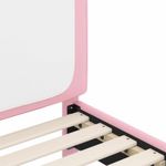 Casa si Gradina - Mobilier - Paturi si accesorii - Paturi - Cadru de pat pentru copii cu spatar Roz 90 x 200 cm PU - Infinity.ro