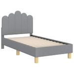 Casa si Gradina - Mobilier - Paturi si accesorii - Paturi - Cadru de pat pentru copii cu spatar Gri deschis 70 x 140 cm - Infinity.ro