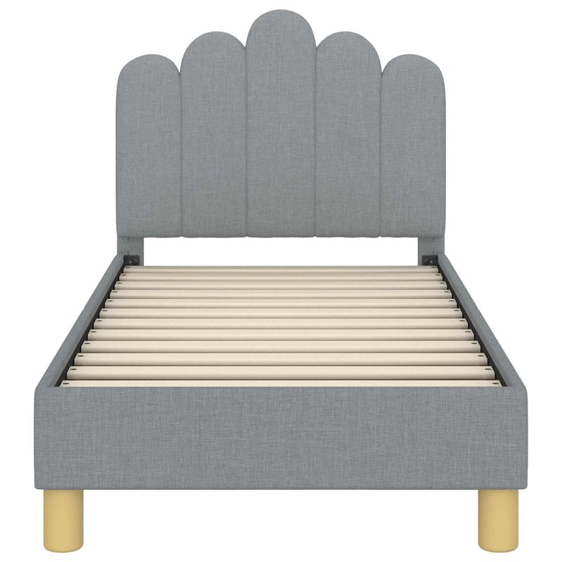 Casa si Gradina - Mobilier - Paturi si accesorii - Paturi - Cadru de pat pentru copii cu spatar Gri deschis 70 x 140 cm - Infinity.ro