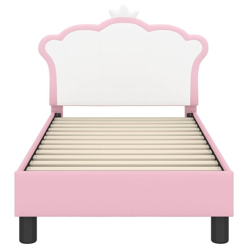 Casa si Gradina - Mobilier - Paturi si accesorii - Paturi - Cadru de pat pentru copii cu spatar Roz 70 x 140 cm PU - Infinity.ro