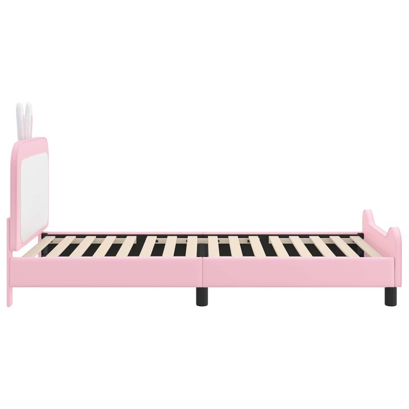 Casa si Gradina - Mobilier - Paturi si accesorii - Paturi - Cadru de pat pentru copii cu spatar Roz 80 x 200 cm PU - Infinity.ro