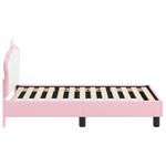 Casa si Gradina - Mobilier - Paturi si accesorii - Paturi - Cadru de pat pentru copii cu spatar Roz 70 x 140 cm PU - Infinity.ro