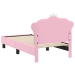 Casa si Gradina - Mobilier - Paturi si accesorii - Paturi - Cadru de pat pentru copii cu spatar Roz 70 x 140 cm PU - Infinity.ro